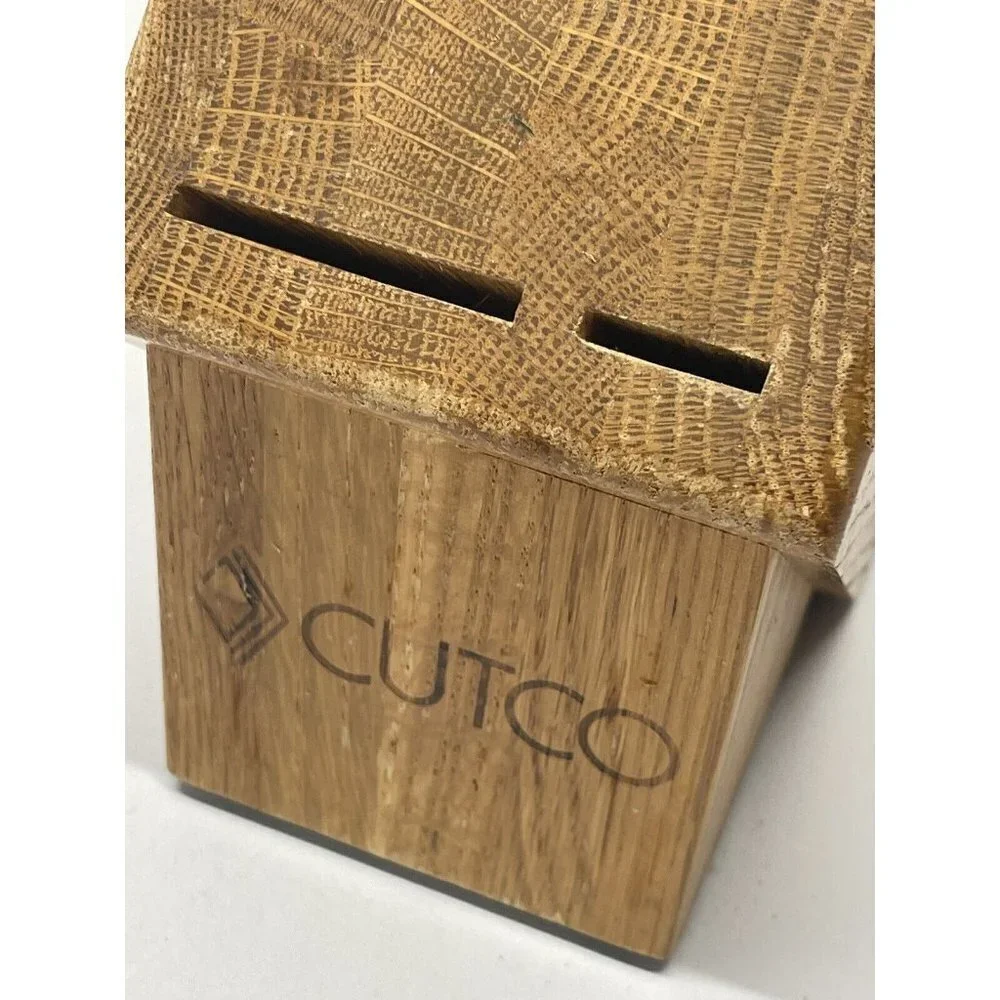 Cutco 4 Slot Wooden Knife Block - Made in USA